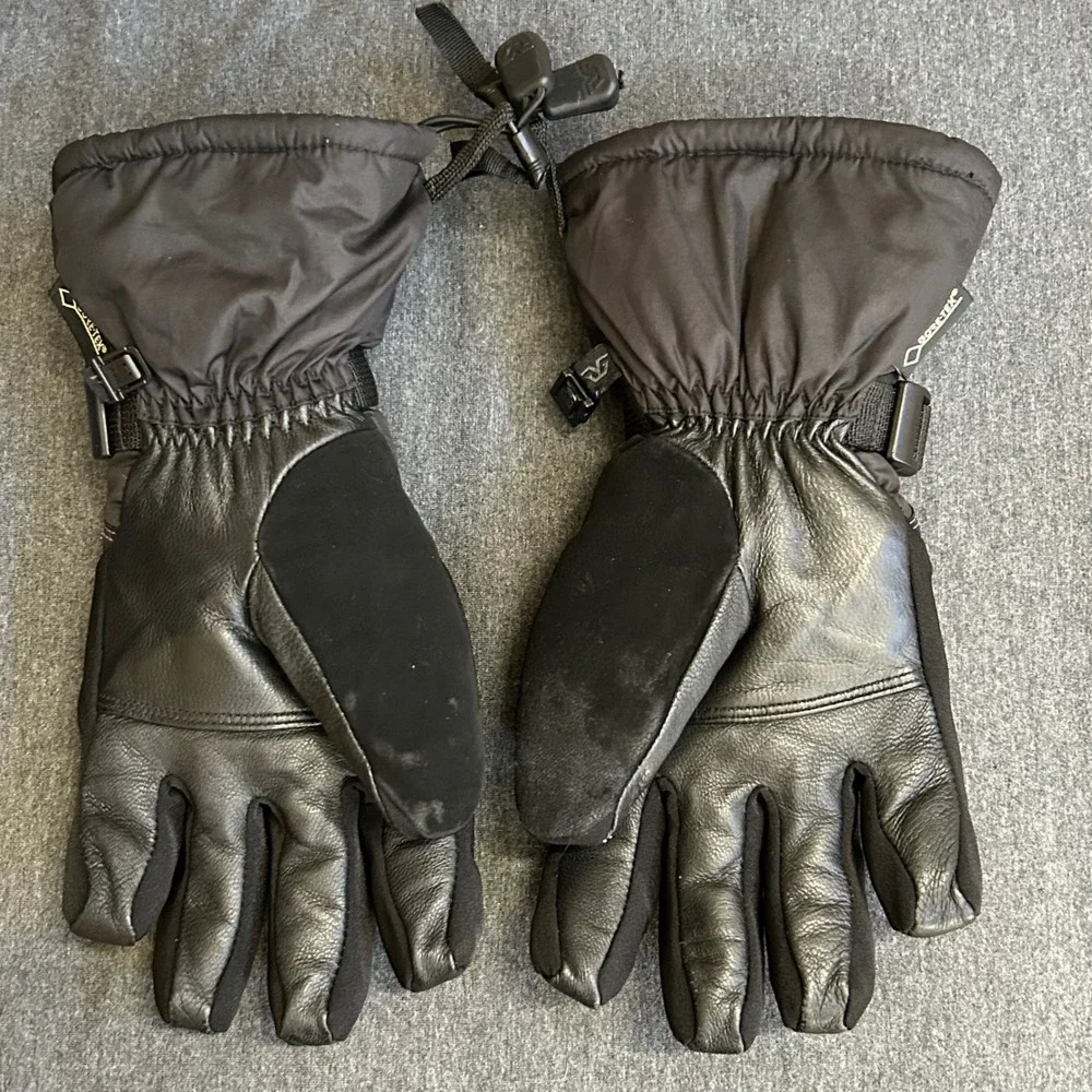 Gordini Women's S Gore-Tex Down II Ski Gloves Black Leather Gore Warm Winter